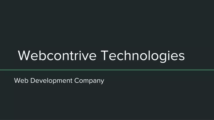 webcontrive technologies