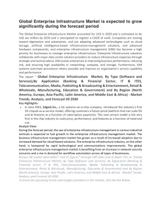 global enterprise infrastructure market
