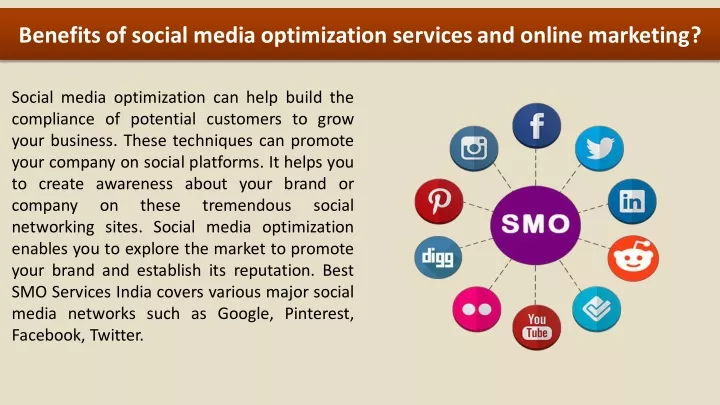 benefits of social media optimization services