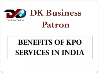 BENEFITS OF KPO SERVICES IN INDIA