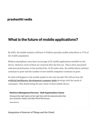 What is the future of mobile applications