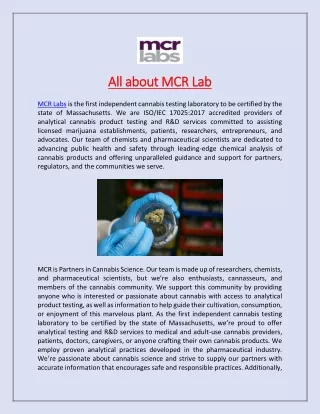 all about mcr lab all about mcr lab