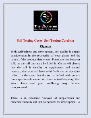Soil Testing Casey, Soil Testing Cardinia