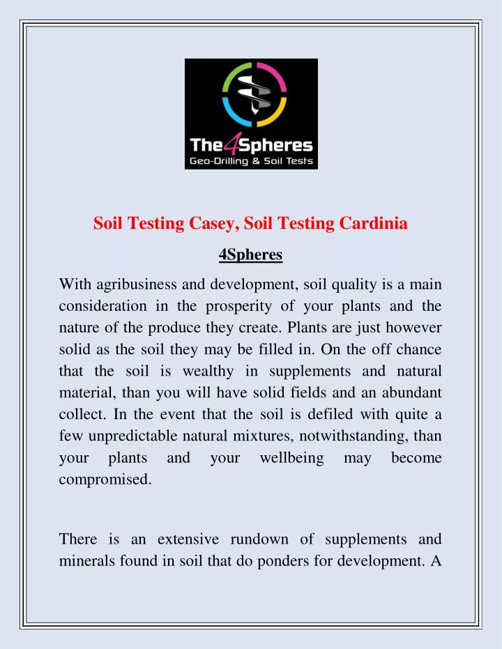 soil testing casey soil testing cardinia