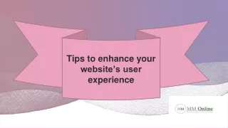 Tips to enhance your website’s user experience