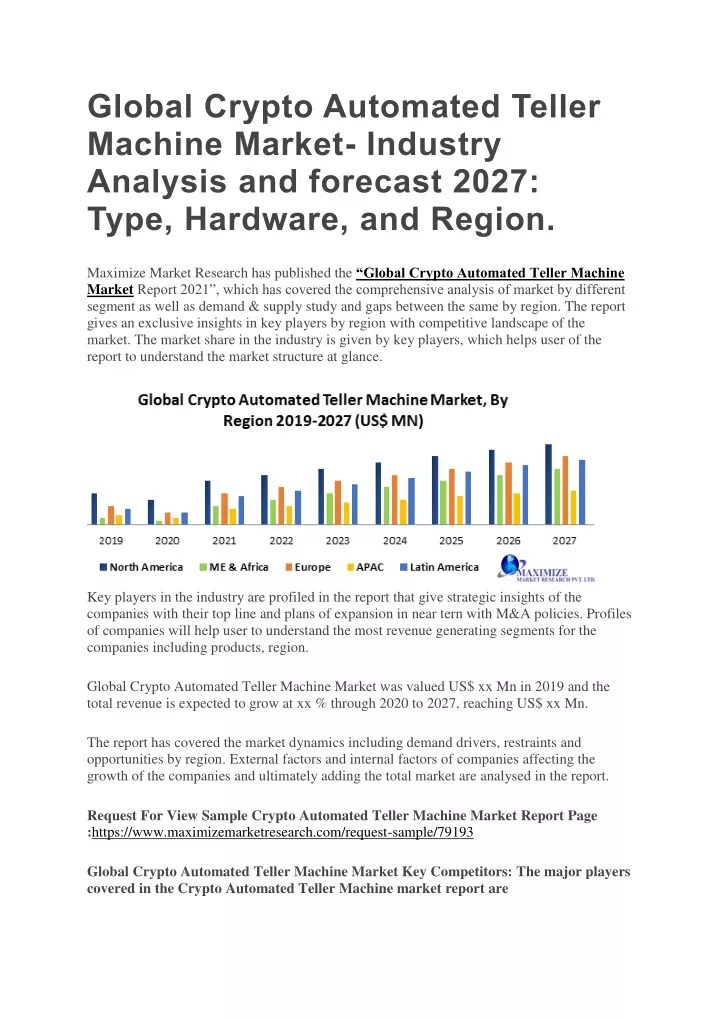 global crypto automated teller machine market