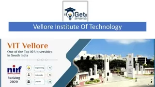Vellore Institute Of Technology Admission  Process