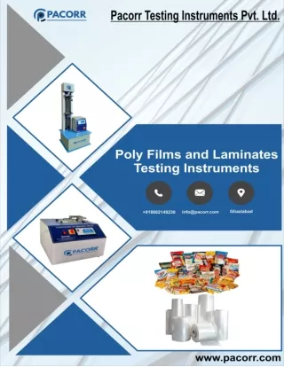 Polyfilms and Laminates Testing Instruments
