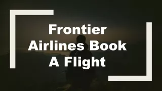 Frontier Airlines Book A Flight