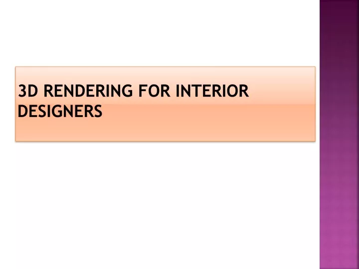 3d rendering for interior designers