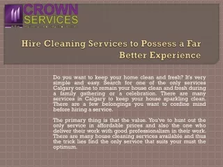 Hire Cleaning Services to Possess a Far Better Experience-converted
