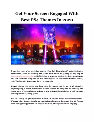 get your screen engaged with best ps4 themes