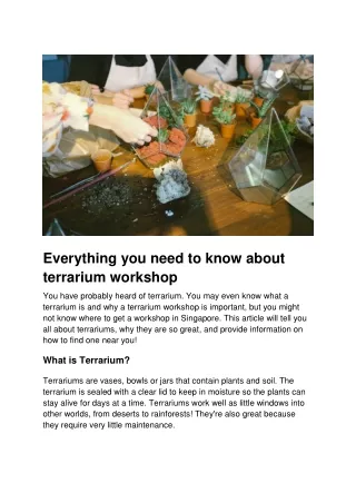 everything you need to know about terrarium