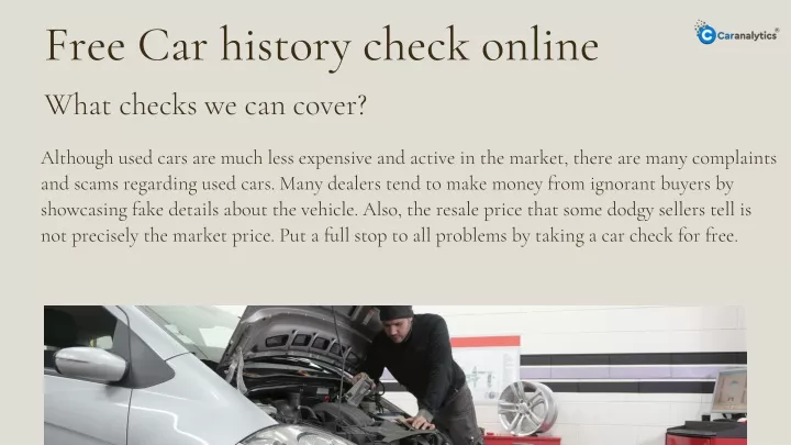 free car history check online