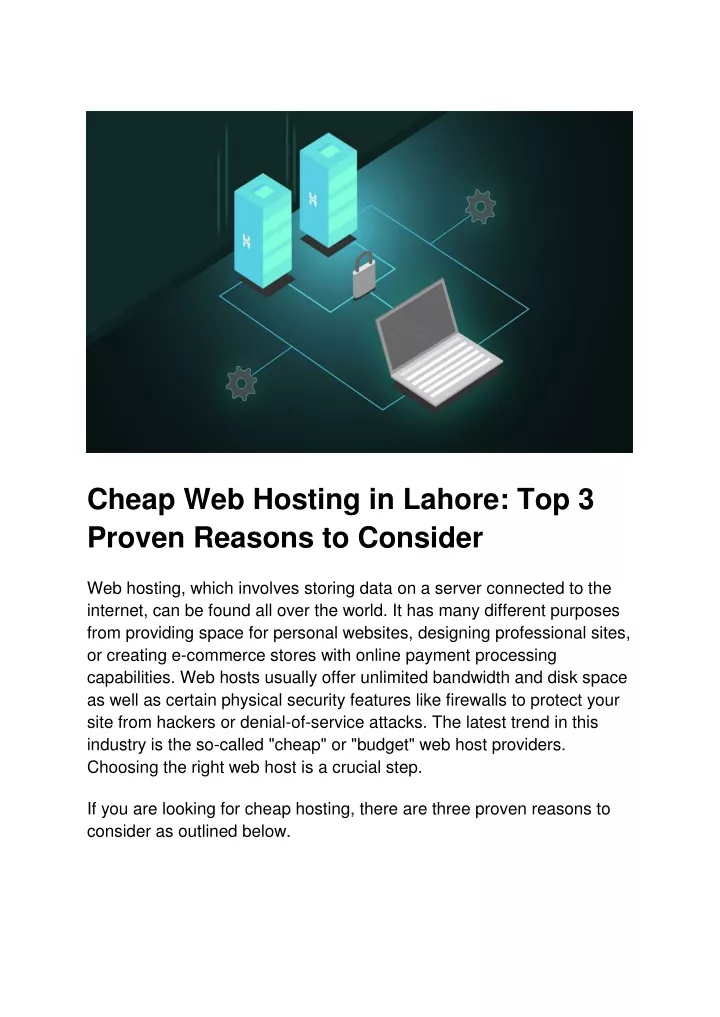 cheap web hosting in lahore top 3 proven reasons