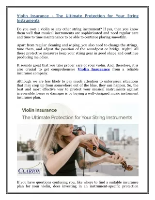 violin insurance the ultimate protection for your