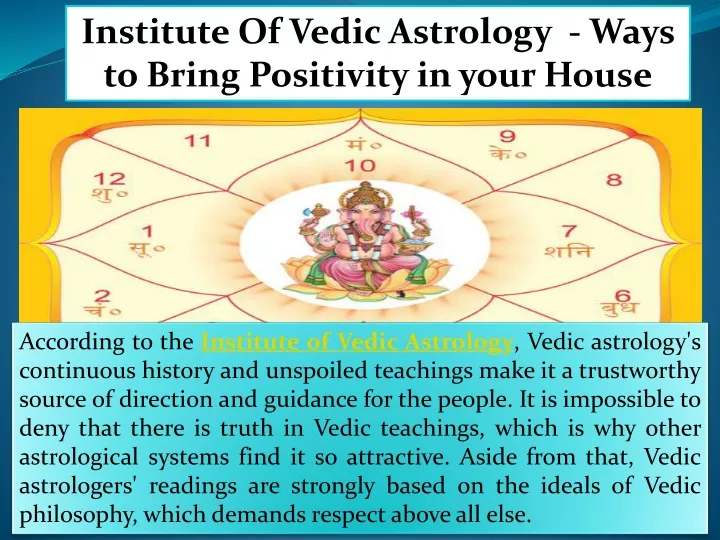 institute of vedic astrology ways to bring