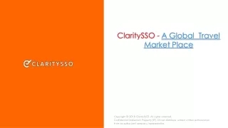 Claritysso - A Global Travel MarketPlace