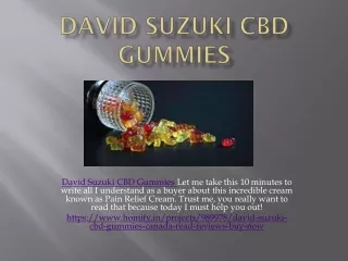 David Suzuki CBD Gummies