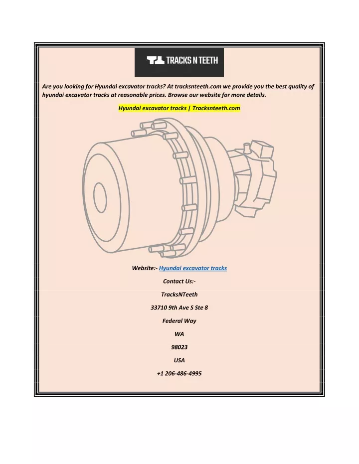 are you looking for hyundai excavator tracks