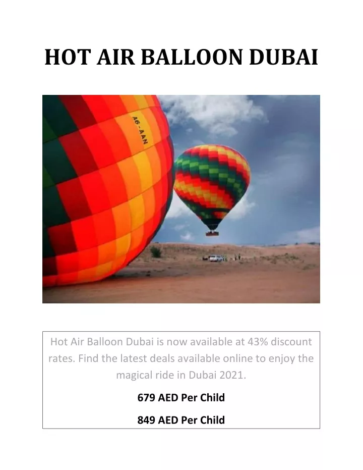 hot air balloon dubai