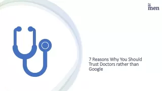 7 Reasons Why You Should Trust Doctors rather than Google