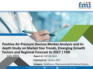 Positive Air Pressure Devices Market Analysis and In-depth Study on Market Size