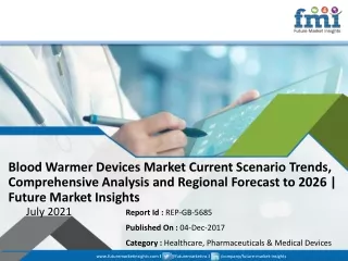 Blood Warmer Devices Market Current Scenario Trends, Comprehensive Analysis and