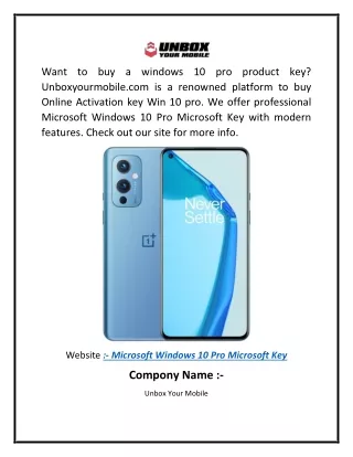 want to buy a windows 10 pro product