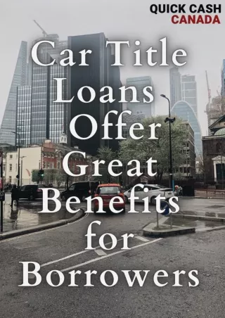 Car title Loans Offer Great Benefits for Borrowers