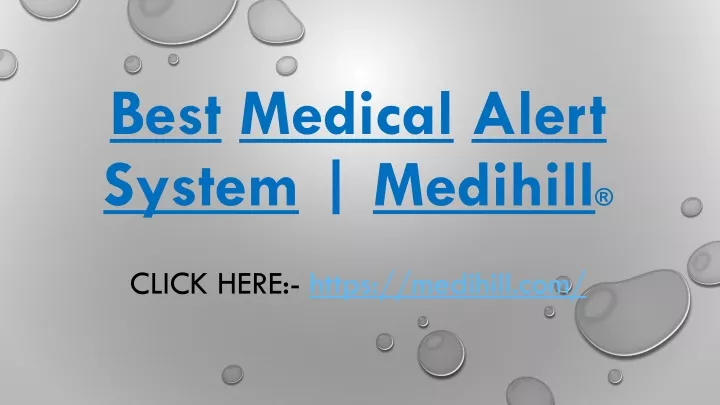 best medical alert system medihill