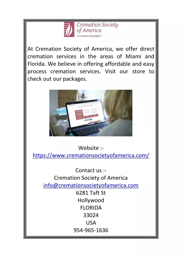 at cremation society of america we offer direct