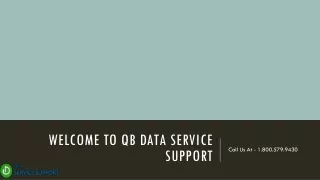 welcome to qb data service support