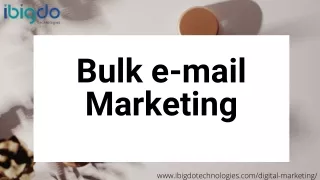 Bulk E-mail Marketing