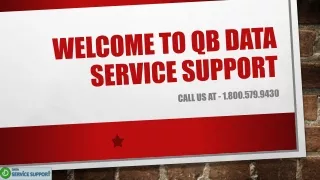 welcome to qb data service support