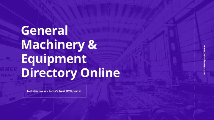 general machinery equipment directory online