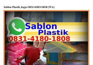Sablon Plastik Jogja Ô8Зl•Ꮞl8Ô•l8Ô8(whatsApp)