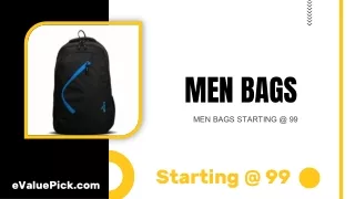 BUY MEN BAGS STARTING @ 99 - eValuePick