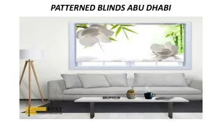 patterned blinds abu dhabi
