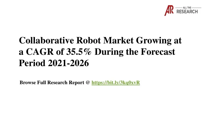 collaborative robot market g rowing at a cagr