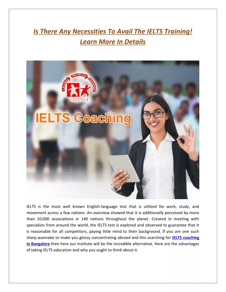 is there any necessities to avail the ielts