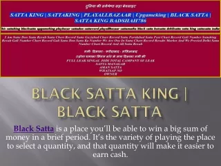Black Satta at all times make sure you have goals set