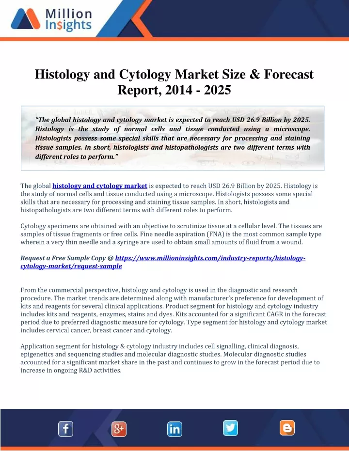 histology and cytology market size forecast