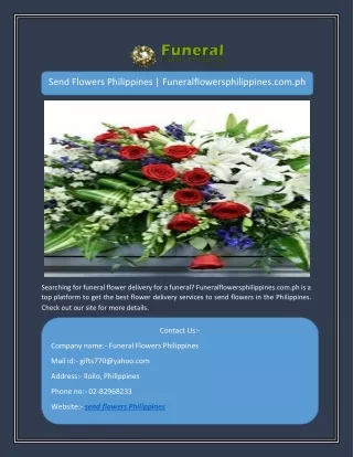 Send Flowers Philippines | Funeralflowersphilippines.com.ph
