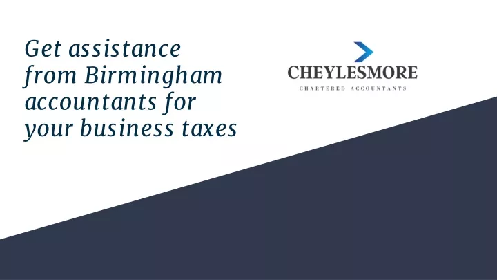 get assistance from birmingham accountants for your business taxes