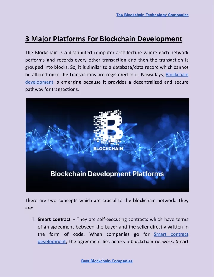 top blockchain technology companies