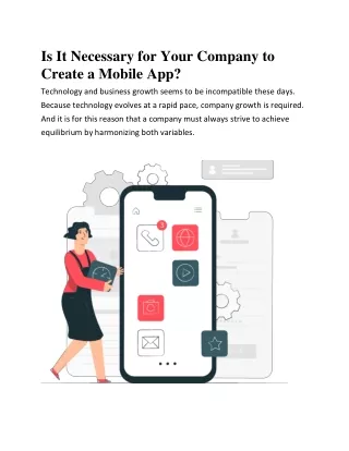 Is It Necessary For Your Company to Create a Mobile App