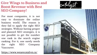 Give Wings to Business and Boost Revenue with Best SEO Company!