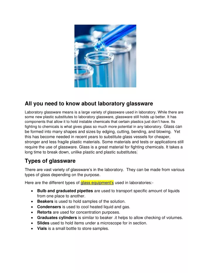 all you need to know about laboratory glassware