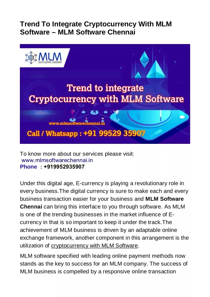 trend to integrate cryptocurrency with
